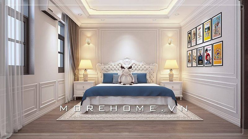 Gợi ý mẫu thiết kế giường ngủ chung cư, biệt thự cao cấp phong cách tân cổ điển